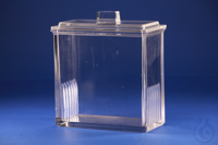 Vasca per cromatografia con 5 scanalature e coperchio. Per lastre di dimensioni 200x200mm...